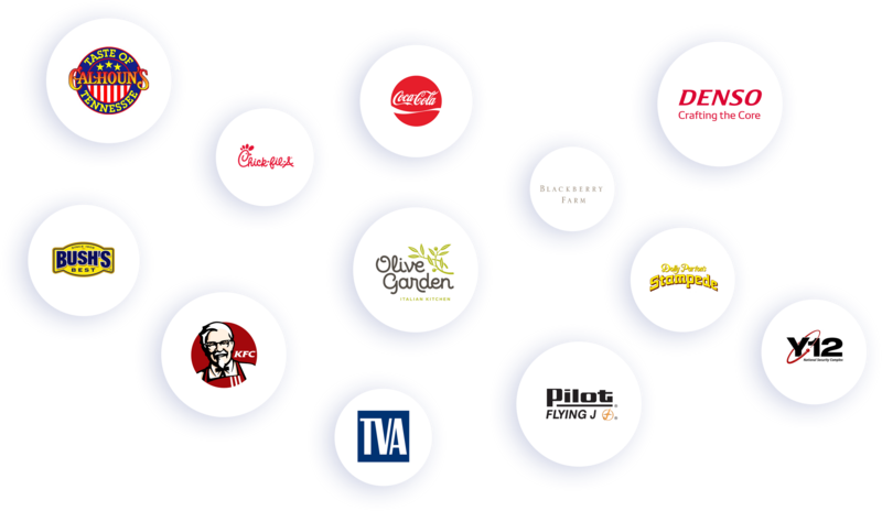 Logos of trusted American brands